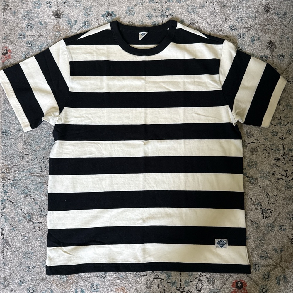 Black and White Striped Short Sleeve Tee
